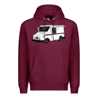 Burgundy mail truck Premium Hoodie - Artiststas