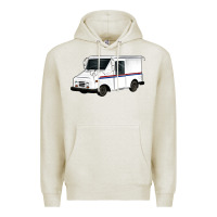 Oatmeal Heather mail truck Premium Hoodie - Artiststas