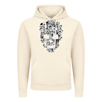 Vintage Artic funny pitbull skull dog skeleton halloween t shirt Vintage Hoodie - linhVisuals
