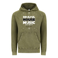 Vintage Olive soulful house music deep house edm premium t shirt Vintage Hoodie - linhVisuals