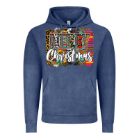 Vintage Denim Western Merry Christmas Vintage Hoodie - CowhideDigitalArt