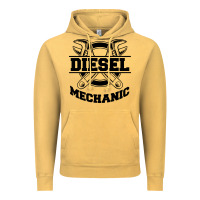 Vintage Mustard diesel mechanic Vintage Hoodie - linhVisuals