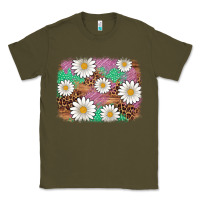 Army Green easter daisy background Classic Tee - Artiststas
