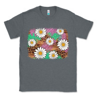 Charcoal Heather easter daisy background Classic Tee - Artiststas