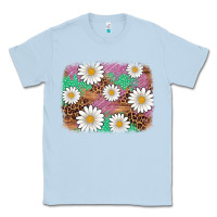 Dusty Blue easter daisy background Classic Tee - Artiststas