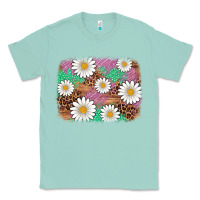 Seafoam easter daisy background Classic Tee - Artiststas