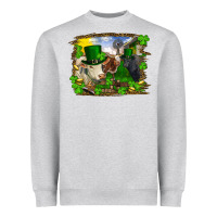 Heather Grey St patrick's day cows Heavyweight Sweatshirt - RanaPortraitStore