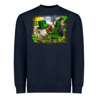 Navy St patrick's day cows Heavyweight Sweatshirt - RanaPortraitStore