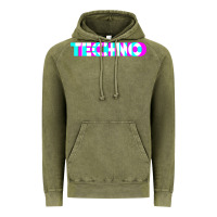 Vintage Olive techno music t shirt Vintage Hoodie - linhVisuals