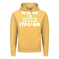 Vintage Mustard kiss me im italian t  shirt kiss me i'm irish italian patriotic st pat Vintage Hoodie - linhVisuals