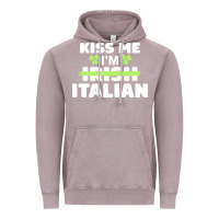 Vintage Zinc kiss me im italian t  shirt kiss me i'm irish italian patriotic st pat Vintage Hoodie - linhVisuals