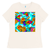 Bone Pride lgbtq ice cream and sunflowers seamless Ladies Tee - BundleAndBundleShop
