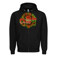 Black mama claus cone Zipper Hoodie - JahusDesignShop