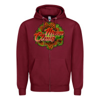 Burgundy mama claus cone Zipper Hoodie - JahusDesignShop
