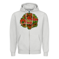 Dove Grey mama claus cone Zipper Hoodie - JahusDesignShop