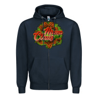 Navy mama claus cone Zipper Hoodie - JahusDesignShop