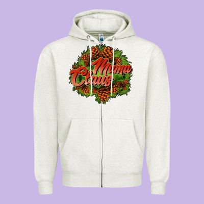 Mama Claus Cone Zipper Hoodie Designed By Jahusdesignshop