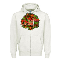Oatmeal Heather mama claus cone Zipper Hoodie - JahusDesignShop