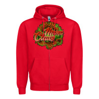 Red mama claus cone Zipper Hoodie - JahusDesignShop