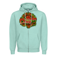 Seafoam mama claus cone Zipper Hoodie - JahusDesignShop