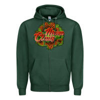 Sports Green mama claus cone Zipper Hoodie - JahusDesignShop
