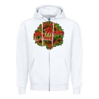 White mama claus cone Zipper Hoodie - JahusDesignShop