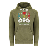 Vintage Olive trance music retro vintage dj gift t shirt Vintage Hoodie - linhVisuals