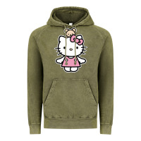 Vintage Olive kitty Vintage Hoodie - linhVisuals