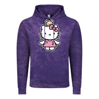 Cloud Purple kitty Vintage Hoodie - linhVisuals