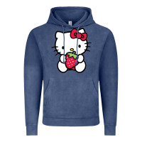 Vintage Denim kitty Vintage Hoodie - linhVisuals