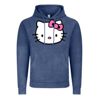 Vintage Denim kitty Vintage Hoodie - linhVisuals