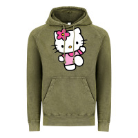 Vintage Olive kitty Vintage Hoodie - linhVisuals