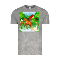 Cloud Rock farm life seamless pattern Vintage Tee - FaDigitalArtStudio