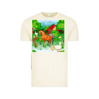 Vintage Arctic farm life seamless pattern Vintage Tee - FaDigitalArtStudio