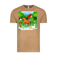 Vintage Camel farm life seamless pattern Vintage Tee - FaDigitalArtStudio