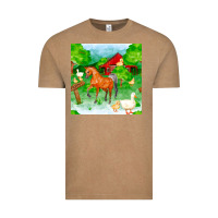 Vintage Coffee farm life seamless pattern Vintage Tee - FaDigitalArtStudio