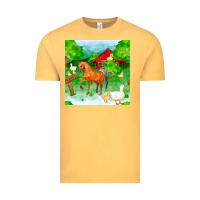 Vintage Mustard farm life seamless pattern Vintage Tee - FaDigitalArtStudio