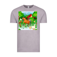 Vintage Zinc farm life seamless pattern Vintage Tee - FaDigitalArtStudio