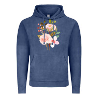 Vintage Denim Bouquet Floral Vintage Hoodie - linhVisuals