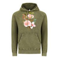 Vintage Olive Bouquet Floral Vintage Hoodie - linhVisuals