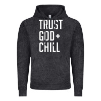 Vintage Black trust god and chill tee vintage pullover hoodie Vintage Hoodie - linhVisuals