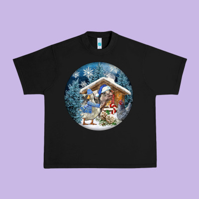 Winter Farm Animals Urban Heavy Tee Designed By Fadigitalartstudio