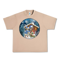 Burro Winter Farm Animals Urban Heavy Tee - FaDigitalArtStudio