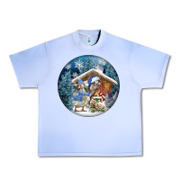 Grape Ice Winter Farm Animals Urban Heavy Tee - FaDigitalArtStudio