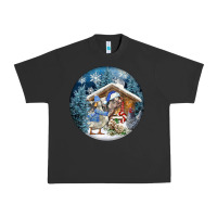 Pigment Black Winter Farm Animals Urban Heavy Tee - FaDigitalArtStudio