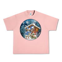 Salmon Winter Farm Animals Urban Heavy Tee - FaDigitalArtStudio