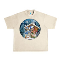 Sandshell Winter Farm Animals Urban Heavy Tee - FaDigitalArtStudio