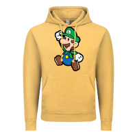 Vintage Mustard paper luigi Vintage Hoodie - linhVisuals