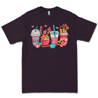 Plum valentines day coffee cups (1) Premium Tee - OliviaCreatesArt