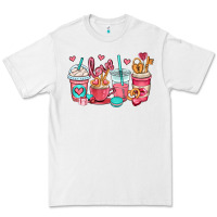 White valentines day coffee cups (1) Premium Tee - OliviaCreatesArt